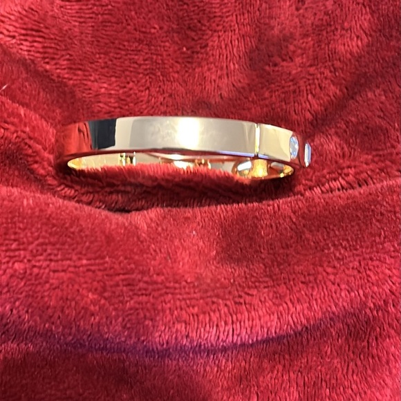 Enamel gold tone Multi set in stones embellished  hindge Bangle Bracelet - Picture 8 of 13